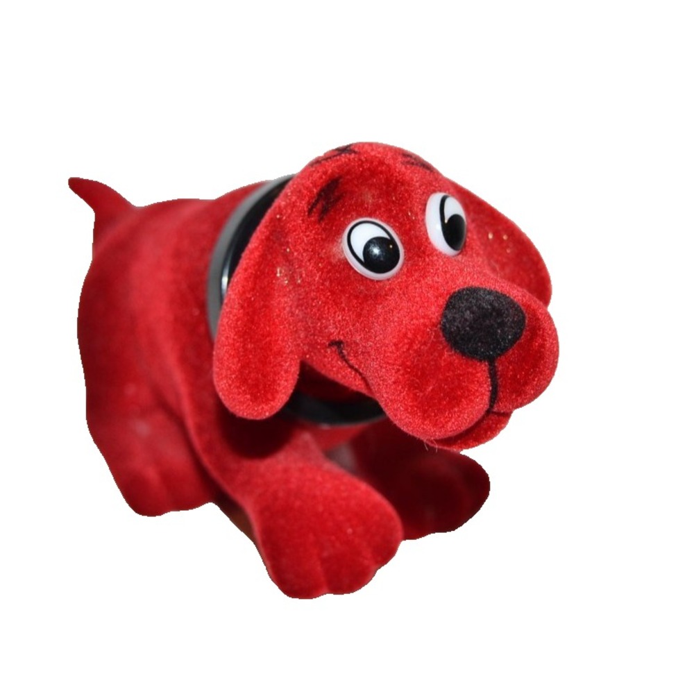 Scholastic Side Kicks Bobblehead Clifford The Big Red Dog Figure flocked